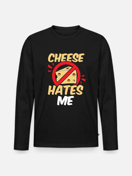 Laktosetolerant Oder Laktoseintolerant - Männer Premium Bio Langarmshirt - Schwarz