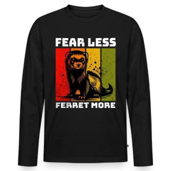 Black Footed Ferret Iltis Schwarzfussiltis - Men's Premium Organic Long Sleeve Shirt - black - Front - Nico (187cm)