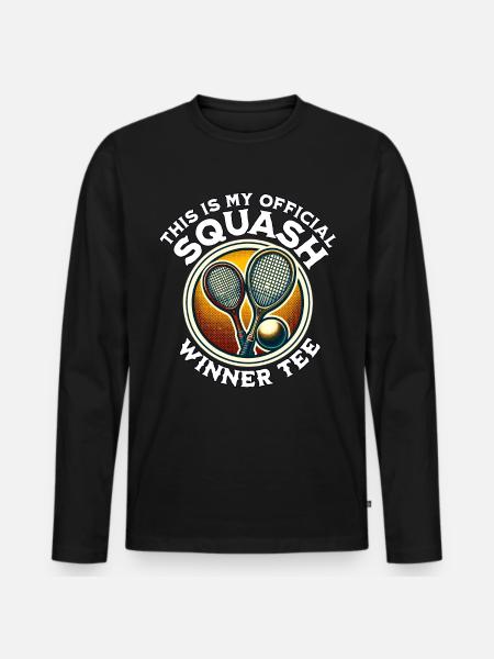 Squash Player - Men's Premium Organic Long Sleeve Shirt - black
