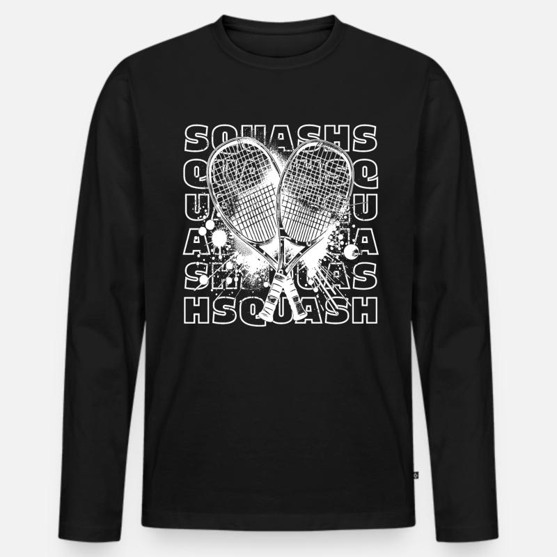 Squash - Männer Premium Bio Langarmshirt - Schwarz