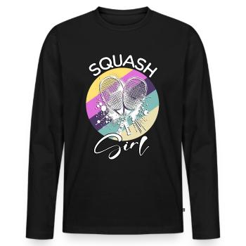 Squash Girl - Männer Premium Bio Langarmshirt - Schwarz - Vorne - Nico (187cm)