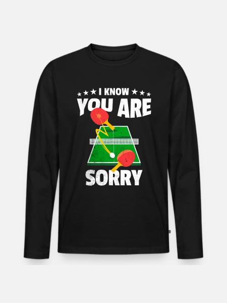 Ping Pong Legend - Men's Premium Organic Long Sleeve Shirt - black