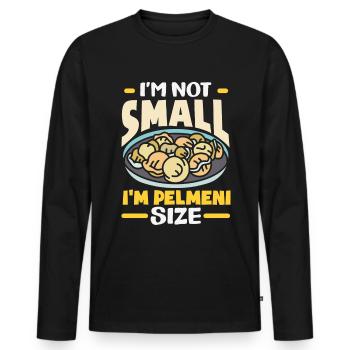 Russian pelmeni Russian dumplings - Men's Premium Organic Long Sleeve Shirt - black - Front - Nico (187cm)