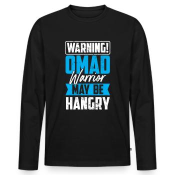 Intermittent fasting Weight loss - Men's Premium Organic Long Sleeve Shirt - black - Front - Nico (187cm)