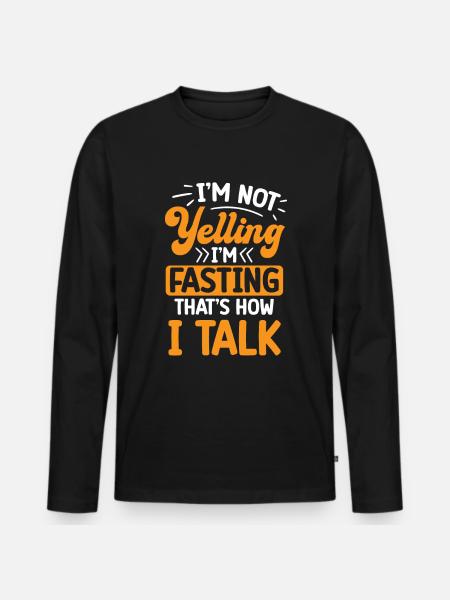 Intermittent fasting Weight loss - Men's Premium Organic Long Sleeve Shirt - black