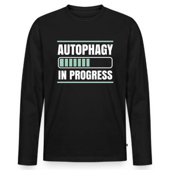 Intermittent fasting Weight loss - Men's Premium Organic Long Sleeve Shirt - black - Front - Nico (187cm)