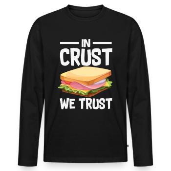 Sandwich Sandwich Snack Célébration - T-shirt manches longues Premium bio Homme - noir - Devant - Nico (187cm)