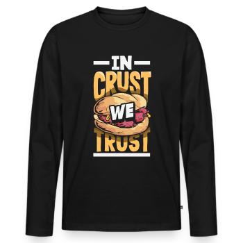 Sandwich Sandwich Snack Célébration - T-shirt manches longues Premium bio Homme - noir - Devant - Nico (187cm)