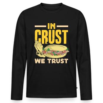 Sandwich Sandwich Snack Célébration - T-shirt manches longues Premium bio Homme - noir - Devant - Nico (187cm)