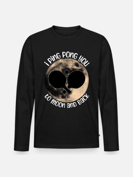 Ping Pong Table Tennis - Men's Premium Organic Long Sleeve Shirt - black