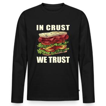 Sandwich Sandwich Snack Célébration - T-shirt manches longues Premium bio Homme - noir - Devant - Nico (187cm)