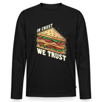 Sandwich Sandwich Snack Célébration - T-shirt manches longues Premium bio Homme - noir - Devant - Nico (187cm)
