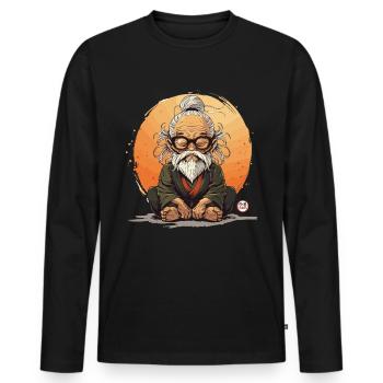 Hiragana Katakana Kaizen-methode Kaizen - Männer Premium Bio Langarmshirt - Schwarz - Vorne - Nico (187cm)