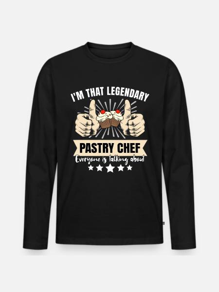 Legendary Pastry Chef - Men's Premium Organic Long Sleeve Shirt - black
