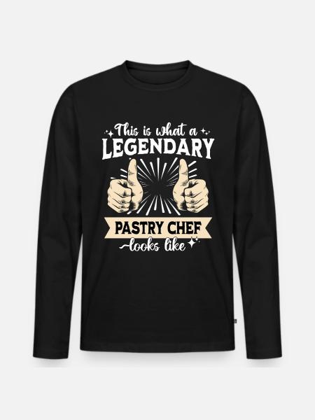 Legendary Pastry Chef - Men's Premium Organic Long Sleeve Shirt - black