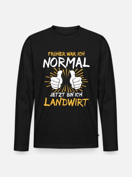 Farmer Saying - Men's Premium Organic Long Sleeve Shirt - black