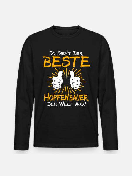 Hop farmer gift idea - Men's Premium Organic Long Sleeve Shirt - black