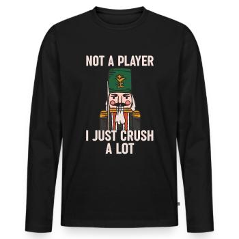 Lots of nuFamily Christmas Nutcracker Pajamas - Men's Premium Organic Long Sleeve Shirt - black - Front - Nico (187cm)