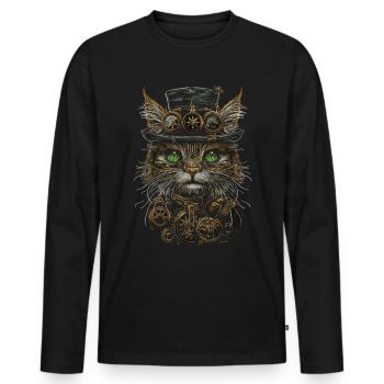 Steam Punk Art Funky Steampunk - T-shirt manches longues Premium bio Homme - noir - Devant - Nico (187cm)