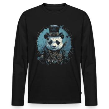 Steam Punk Art Funky Steampunk - Men's Premium Organic Long Sleeve Shirt - black - Front - Nico (187cm)