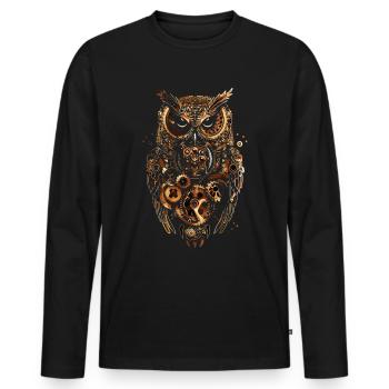 Steam Punk Art Funky Steampunk - Men's Premium Organic Long Sleeve Shirt - black - Front - Nico (187cm)