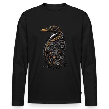 Steam Punk Art Funky Steampunk - Men's Premium Organic Long Sleeve Shirt - black - Front - Nico (187cm)