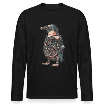 Steam Punk Art Funky Steampunk - T-shirt manches longues Premium bio Homme - noir - Devant - Nico (187cm)