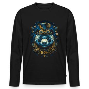 Steam Punk Art Funky Steampunk - Men's Premium Organic Long Sleeve Shirt - black - Front - Nico (187cm)