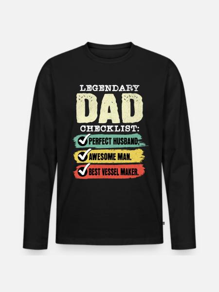 Papa Schiffbauer Father's Day - Men's Premium Organic Long Sleeve Shirt - black
