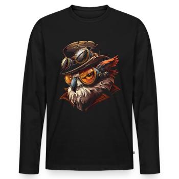 Steam Punk Art Funky Steampunk - Men's Premium Organic Long Sleeve Shirt - black - Front - Nico (187cm)