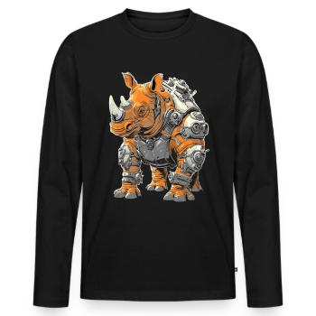 Steam Punk Art Funky Steampunk - Men's Premium Organic Long Sleeve Shirt - black - Front - Nico (187cm)