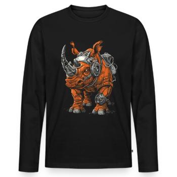 Steam Punk Art Funky Steampunk - T-shirt manches longues Premium bio Homme - noir - Devant - Nico (187cm)