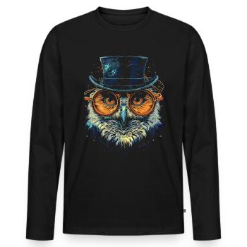 Steam Punk Art Funky Steampunk - Men's Premium Organic Long Sleeve Shirt - black - Front - Nico (187cm)