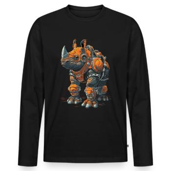 Steam Punk Art Funky Steampunk - Men's Premium Organic Long Sleeve Shirt - black - Front - Nico (187cm)