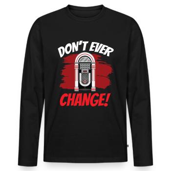 Karaoke Master Juke Box de musique rétro - T-shirt manches longues Premium bio Homme - noir - Devant - Nico (187cm)