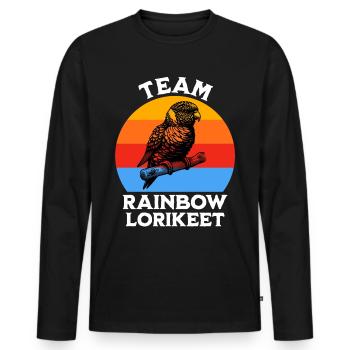 Team Rainbow Lori - Men's Premium Organic Long Sleeve Shirt - black - Front - Nico (187cm)
