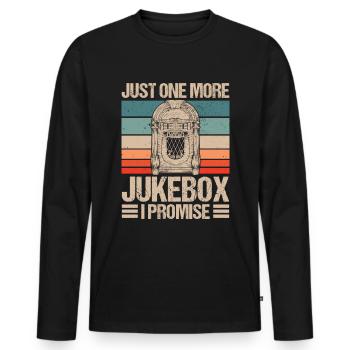 Karaoke Master Juke Box de musique rétro - T-shirt manches longues Premium bio Homme - noir - Devant - Nico (187cm)