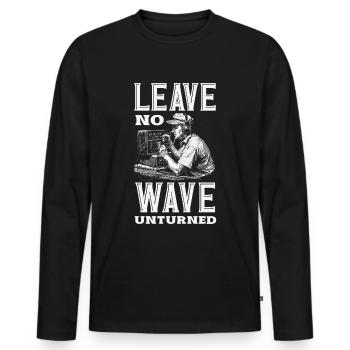 Fier opérateur radio amateur - T-shirt manches longues Premium bio Homme - noir - Devant - Nico (187cm)