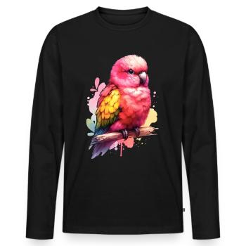 Bourkesittich Motiv - Männer Premium Bio Langarmshirt - Schwarz - Vorne - Nico (187cm)