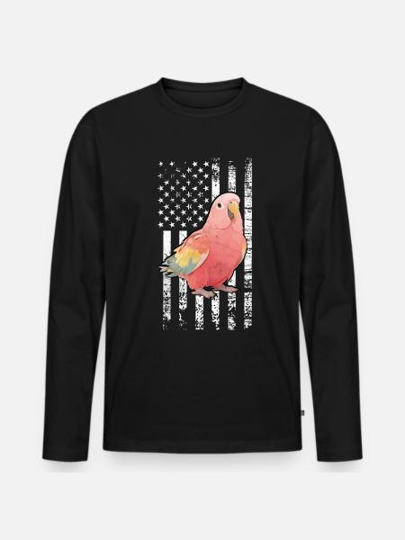 Bourke's Parakeet US Bourkesittich - Männer Premium Bio Langarmshirt - Schwarz