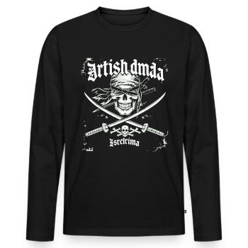 Arnis Eskrima Kali Fma - Men's Premium Organic Long Sleeve Shirt - black - Front - Nico (187cm)