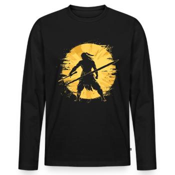 Arnis Eskrima Kali Fma - Men's Premium Organic Long Sleeve Shirt - black - Front - Nico (187cm)