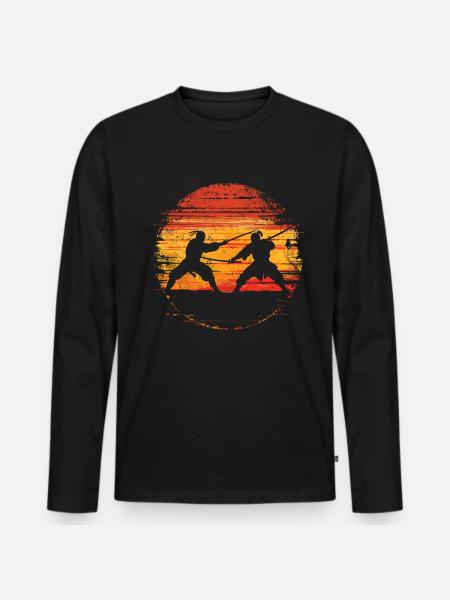 Arnis Eskrima Kali Fma - T-shirt manches longues Premium bio Homme - noir