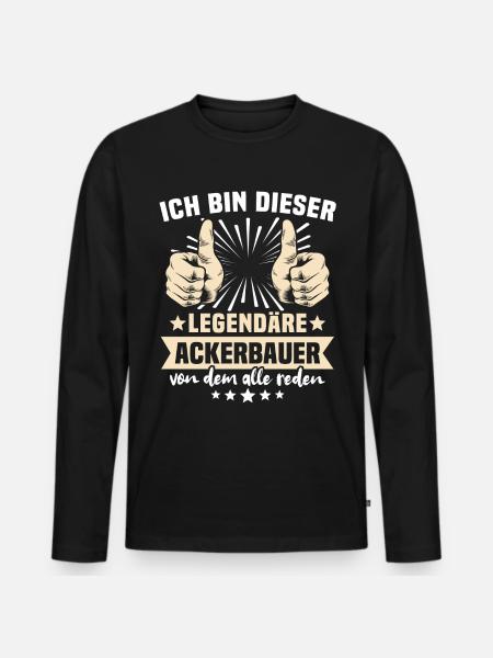 Farmer Sayings - Men's Premium Organic Long Sleeve Shirt - black