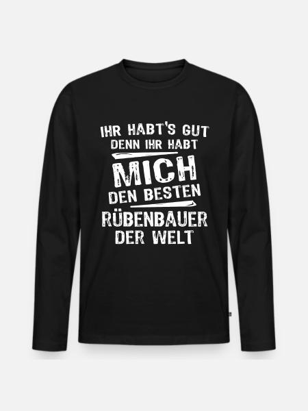 Beet farmer - Men's Premium Organic Long Sleeve Shirt - black
