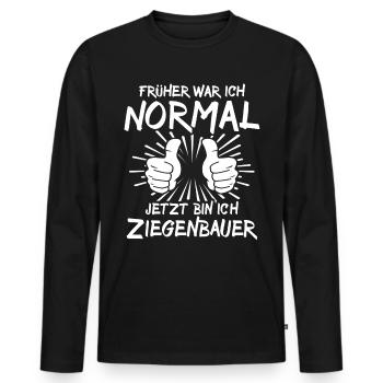 Éleveur de chèvres - T-shirt manches longues Premium bio Homme - noir - Devant - Nico (187cm)