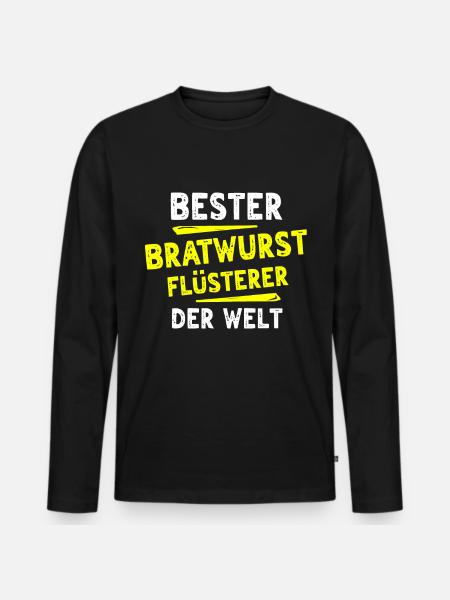 Bratwurst Gift - Men's Premium Organic Long Sleeve Shirt - black