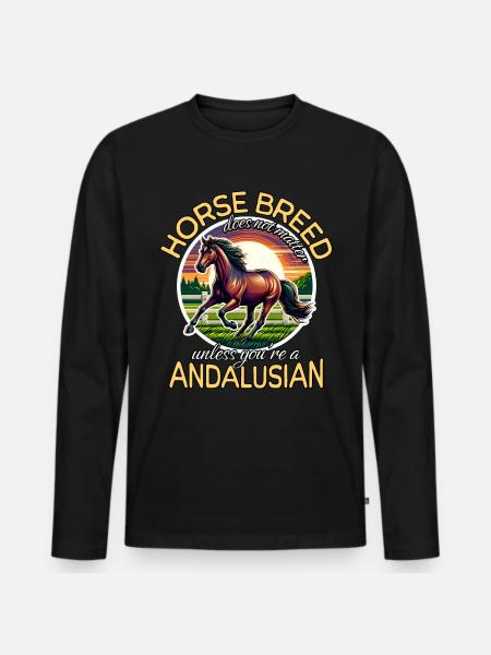 Andalusian Andalusier - Men's Premium Organic Long Sleeve Shirt - black