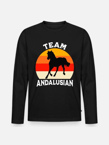 Team Andalusian - Men's Premium Organic Long Sleeve Shirt - black