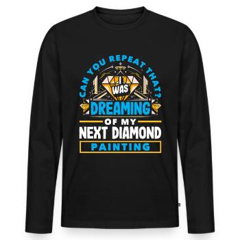 Accessories for Diamond Art Diamond Painter - Men's Premium Organic Long Sleeve Shirt - black - Front - Nico (187cm)